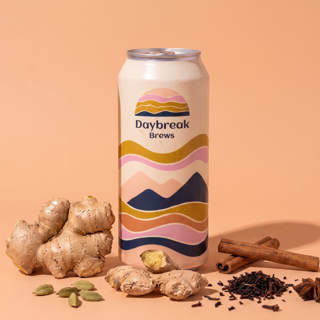 The Daybreak Classic masala chai latte can